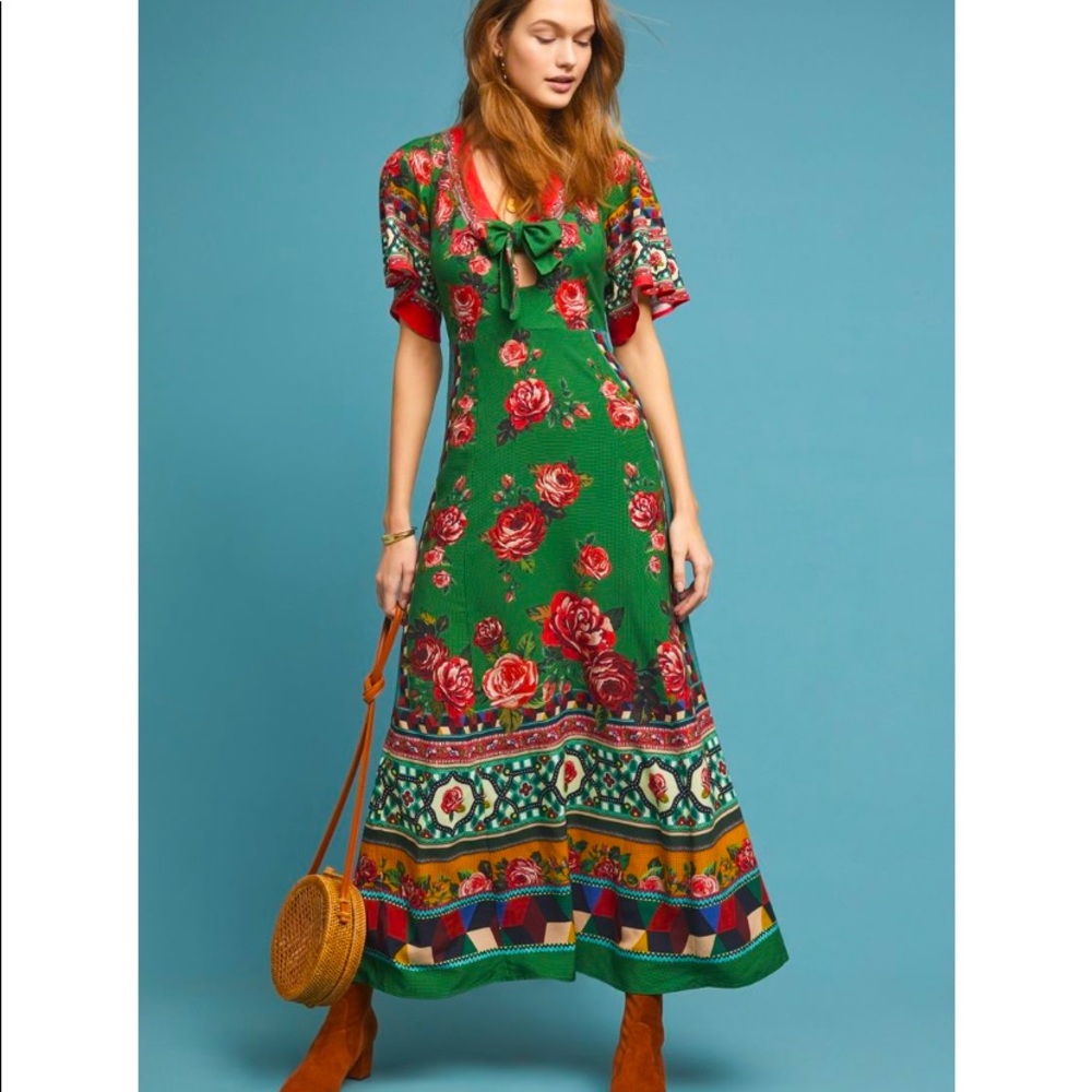 NWOT Farm Rio Bolero Maxi Dress  L